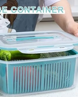 Recipientes para almacenamiento de fruta para nevera con tapas y coladores de drenaje