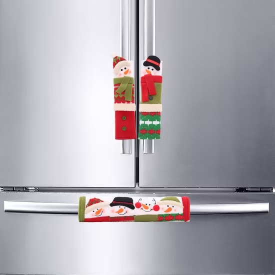 Tapa del tirador de la puerta del refrigerador modelos de muñeco de nieve anticolisión - Image 4